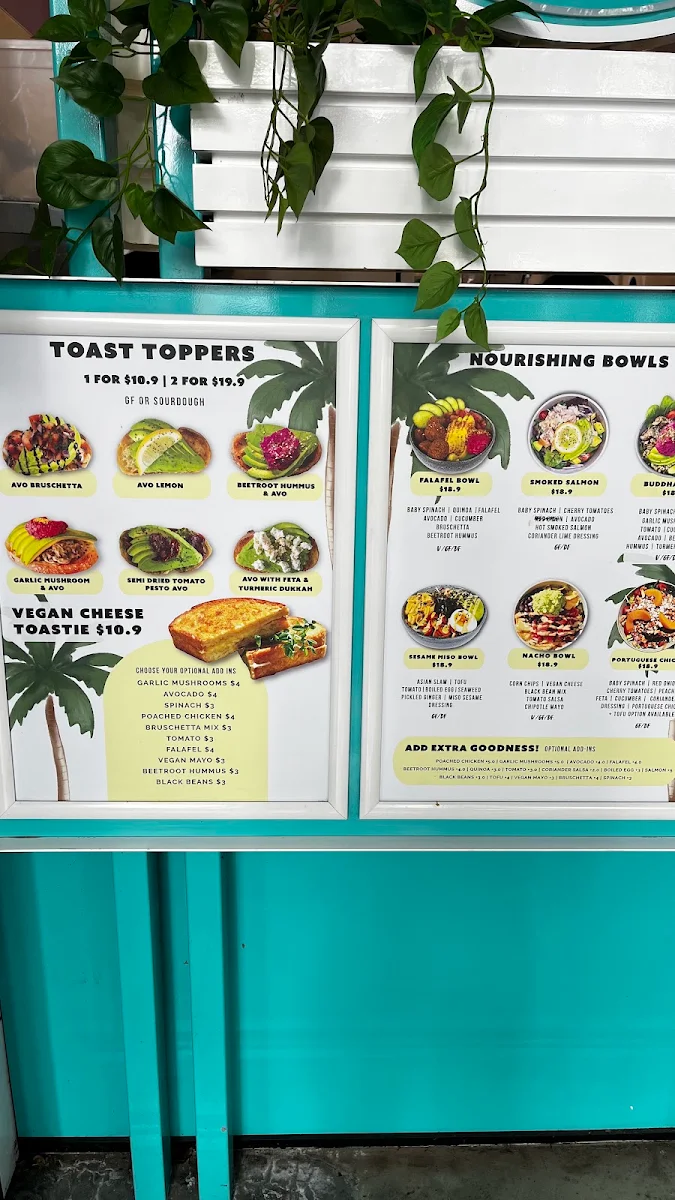 Menu, Coco Bliss South Bank