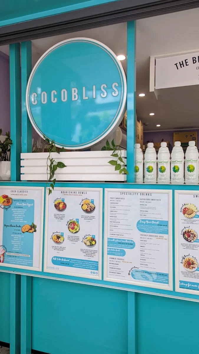 Menu, Coco Bliss South Bank