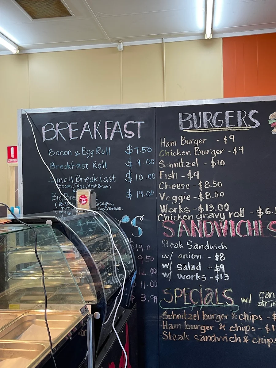 Menu, Bad Burgers Fish n Chips