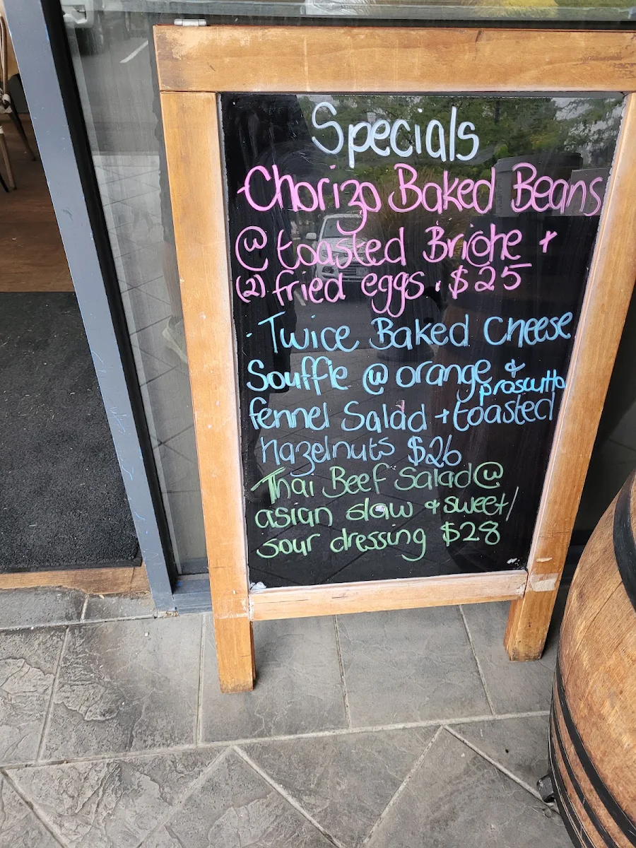 Menu, Frank's Cakes