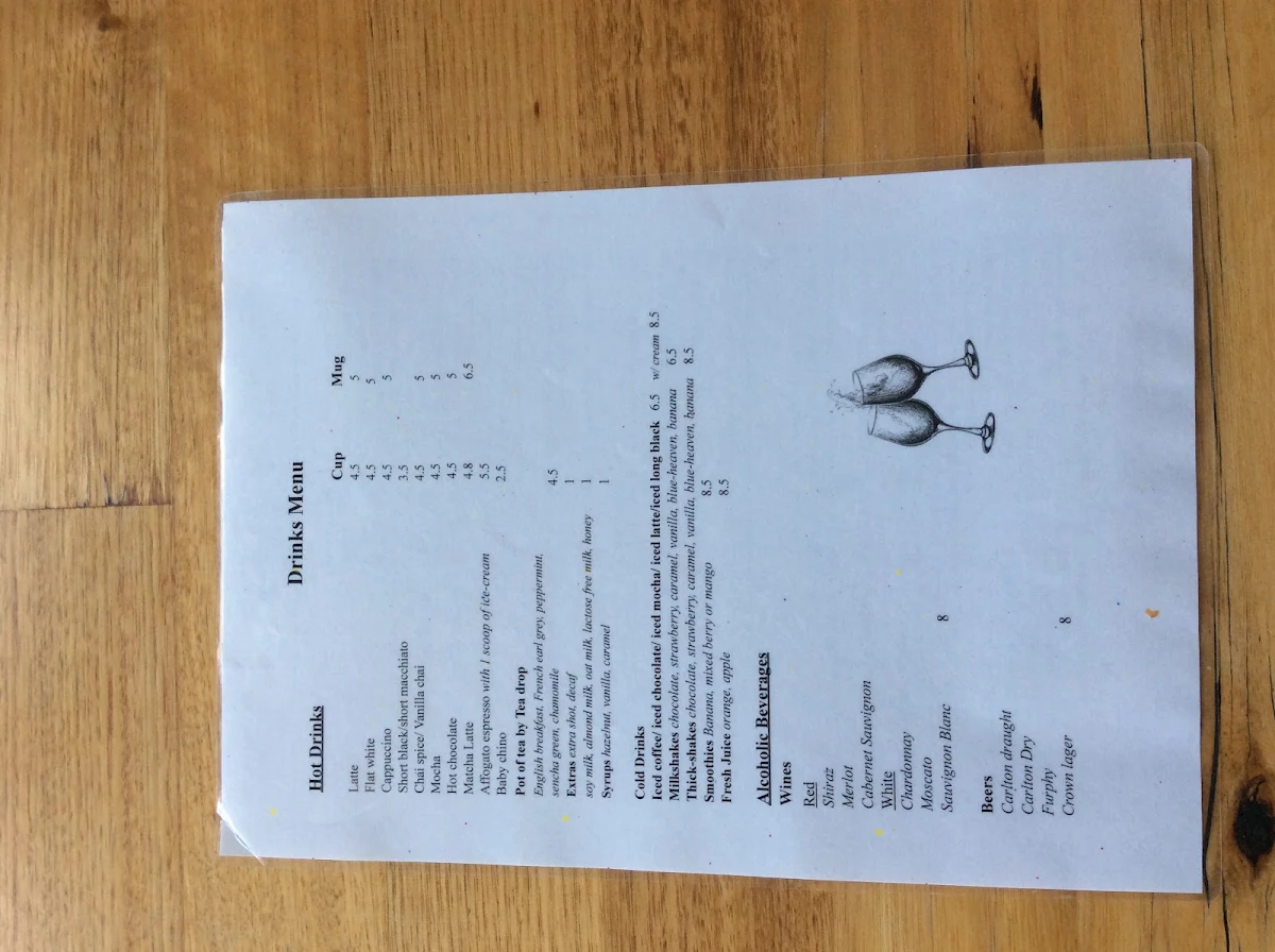 Menu, Frank's Cakes