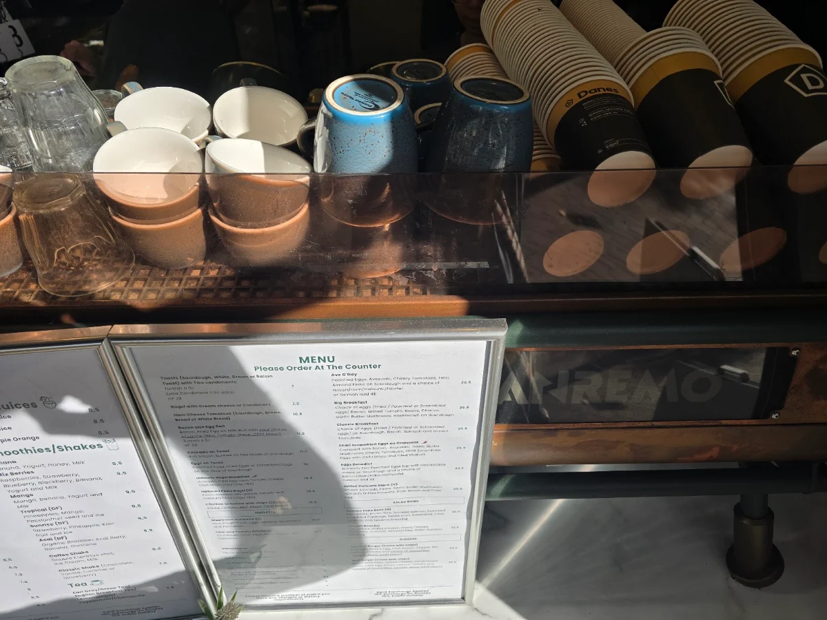 Menu, Eggshell Cafe