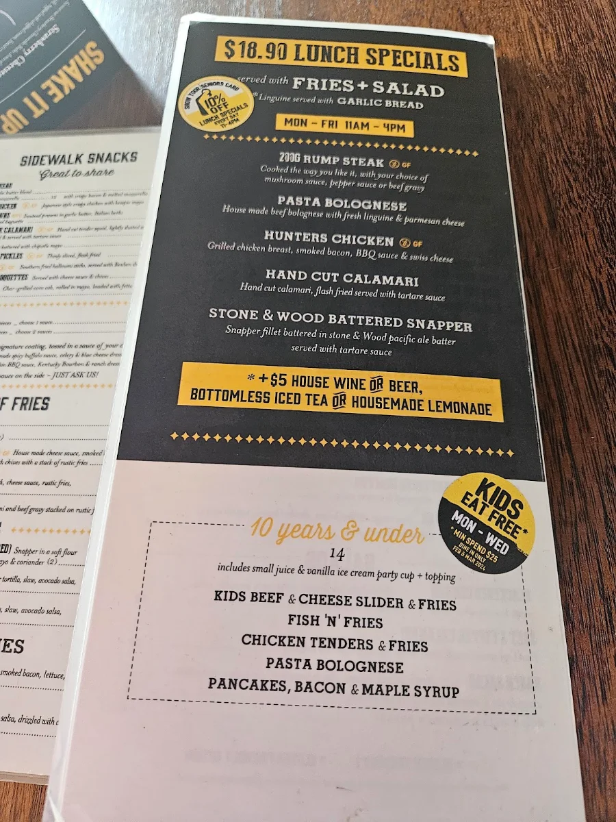 Menu, 5 Boroughs Morayfield