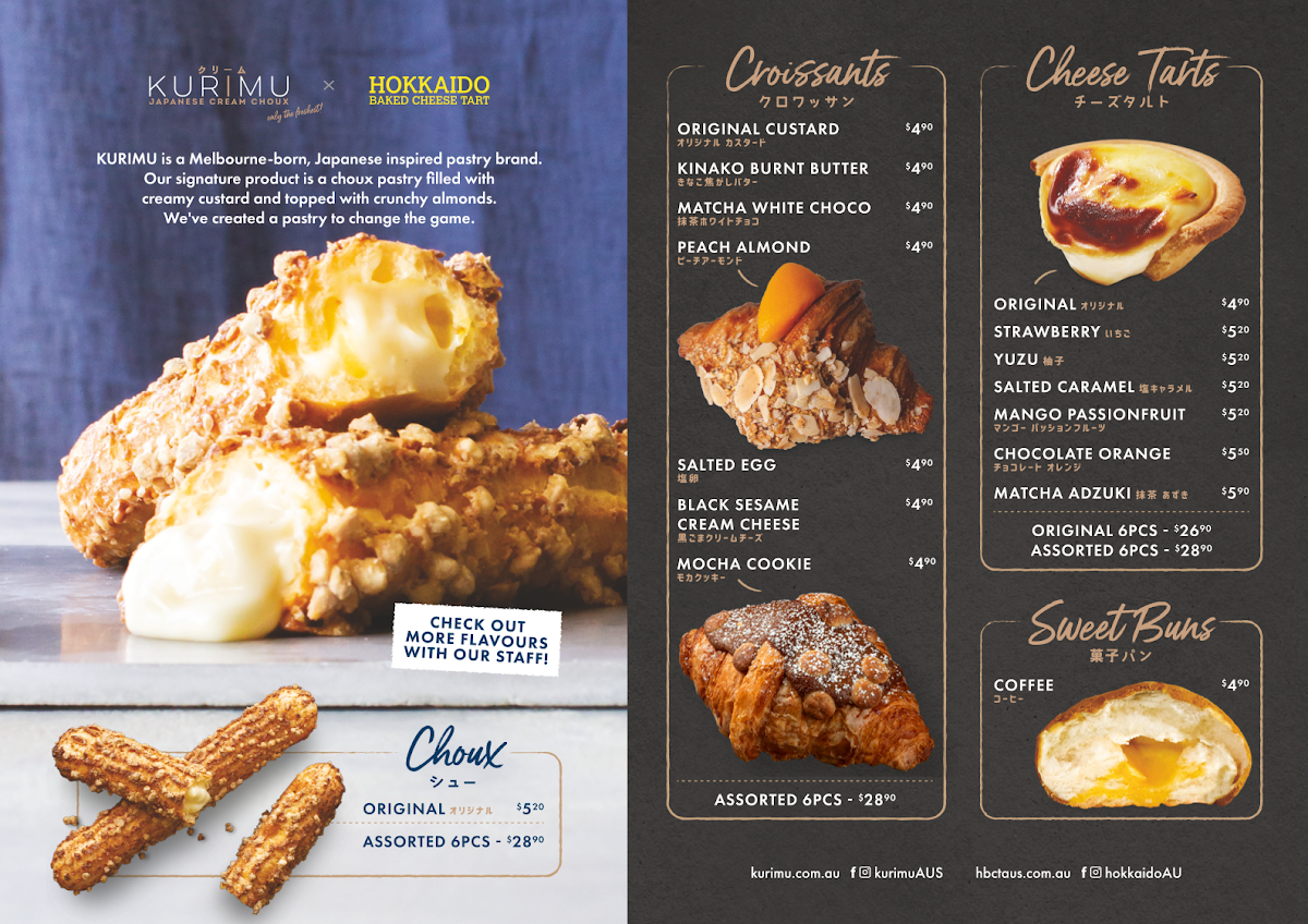 Menu, KURIMU x Hokkaido Baked Cheese Tart Gungahlin