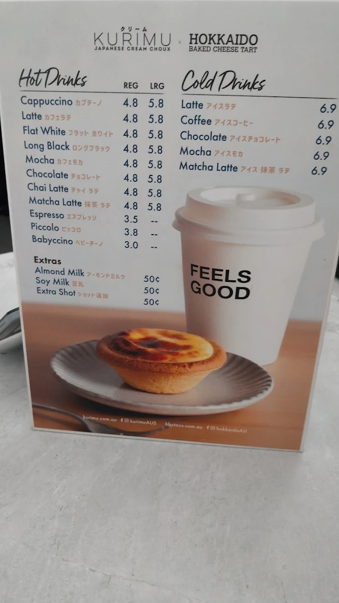 Menu, KURIMU x Hokkaido Baked Cheese Tart Gungahlin