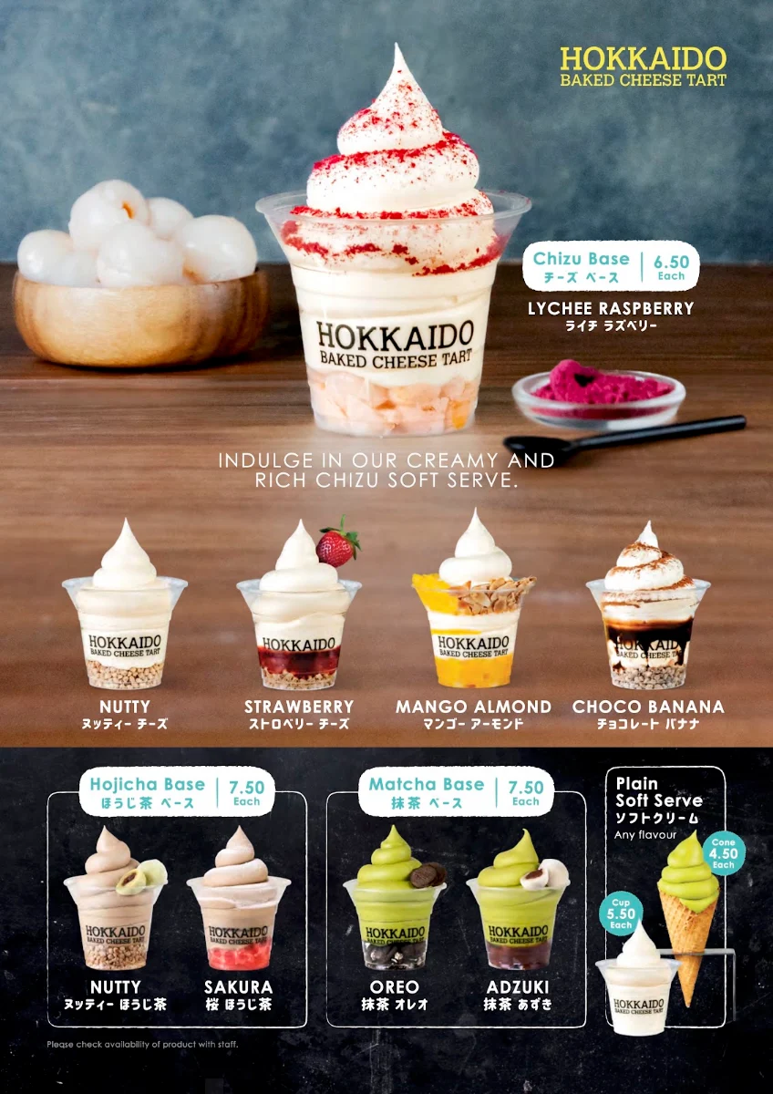 Menu, KURIMU x Hokkaido Baked Cheese Tart Gungahlin