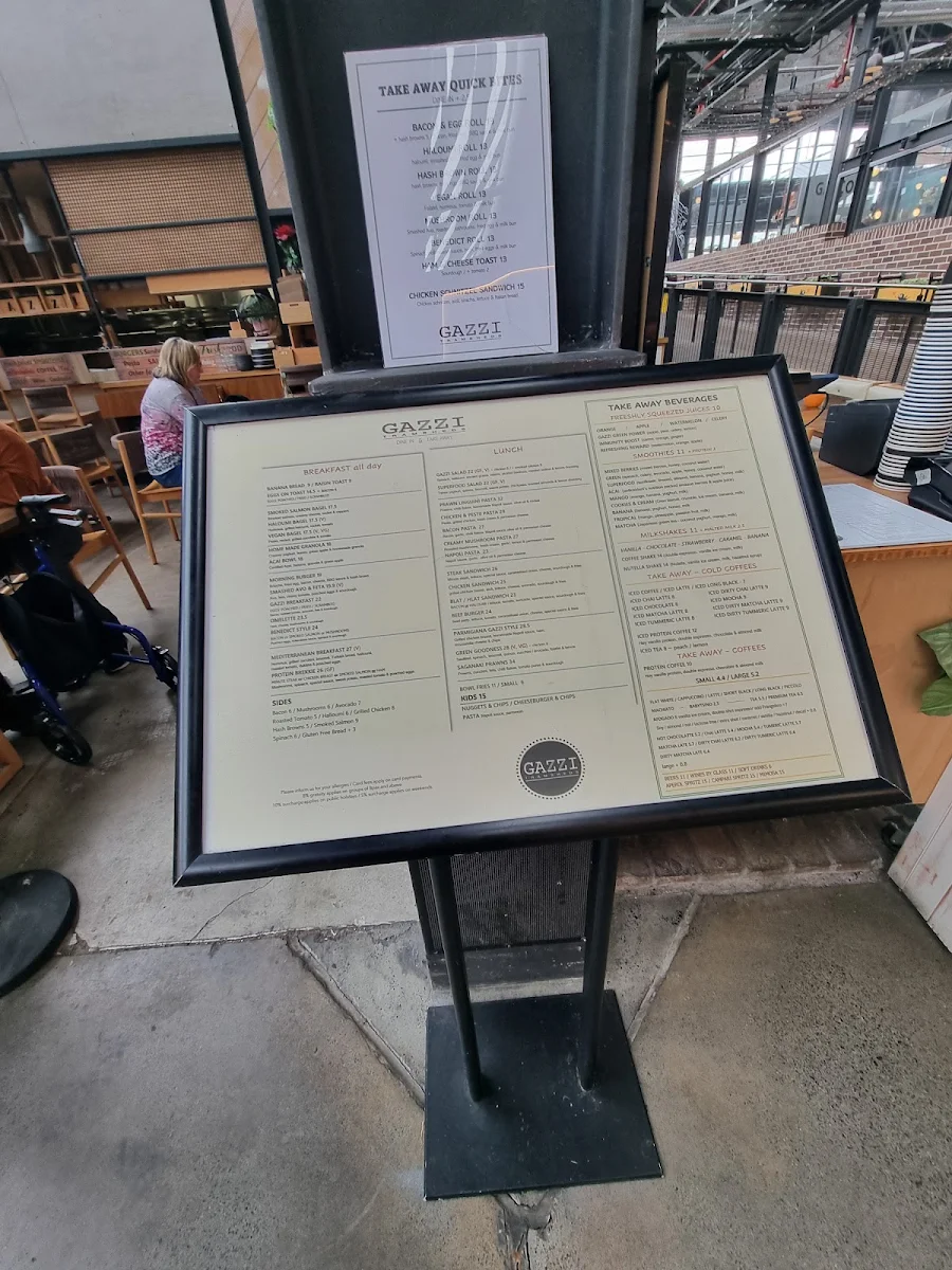 Menu, Gazzi Tramsheds