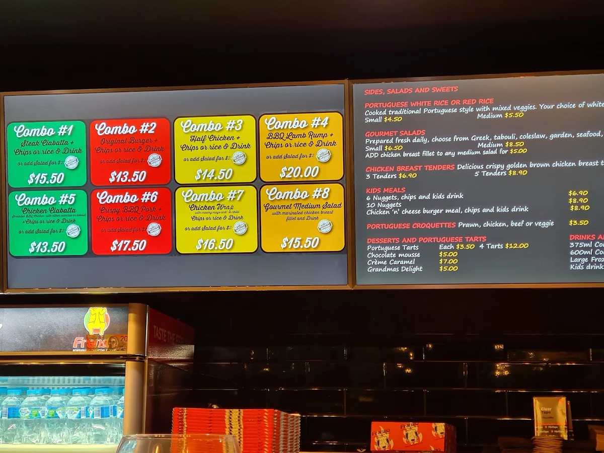 Menu, Frango Edmondson Park