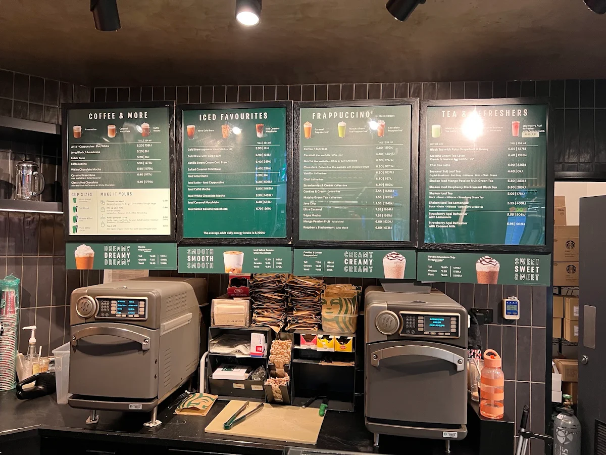 Menu, Starbucks Bondi Junction