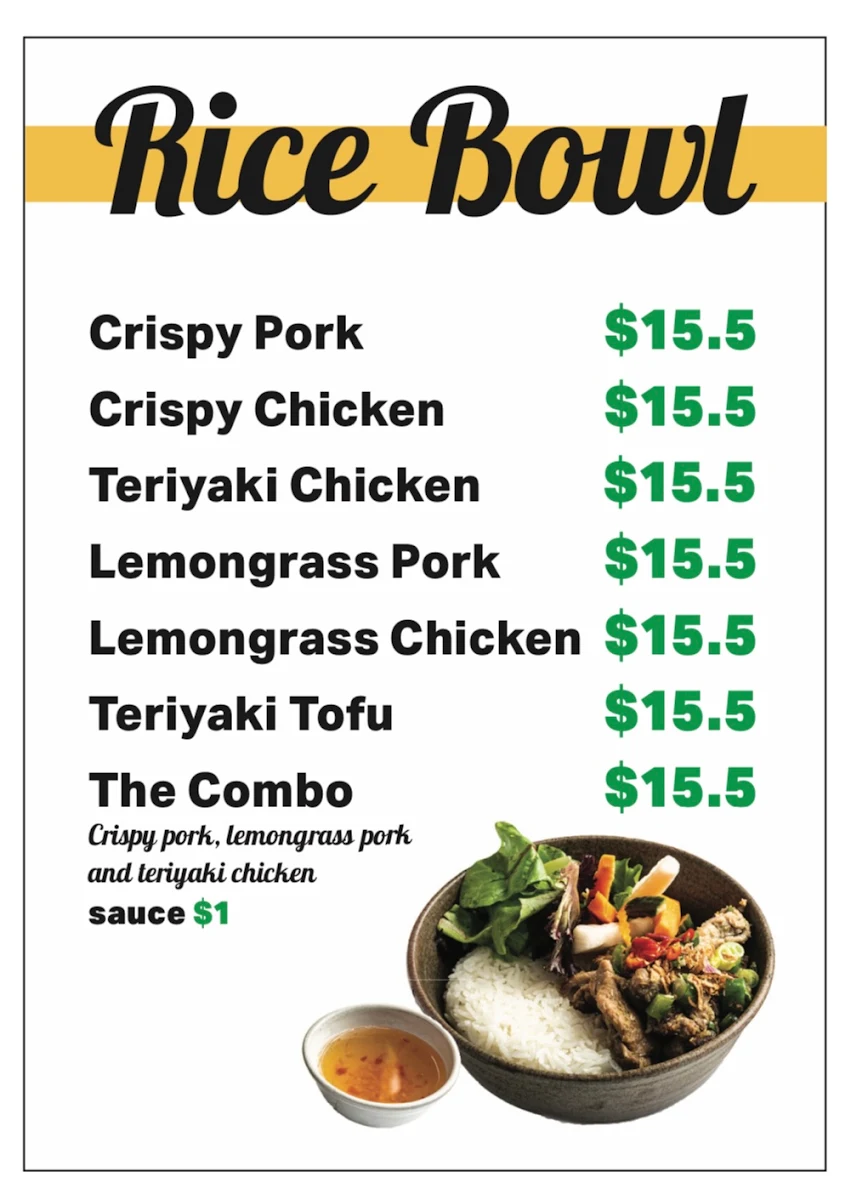 Menu, Mr Bui Banh Mi & more