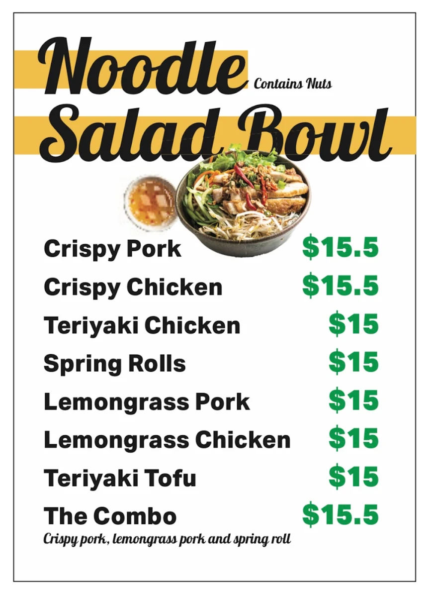 Menu, Mr Bui Banh Mi & more