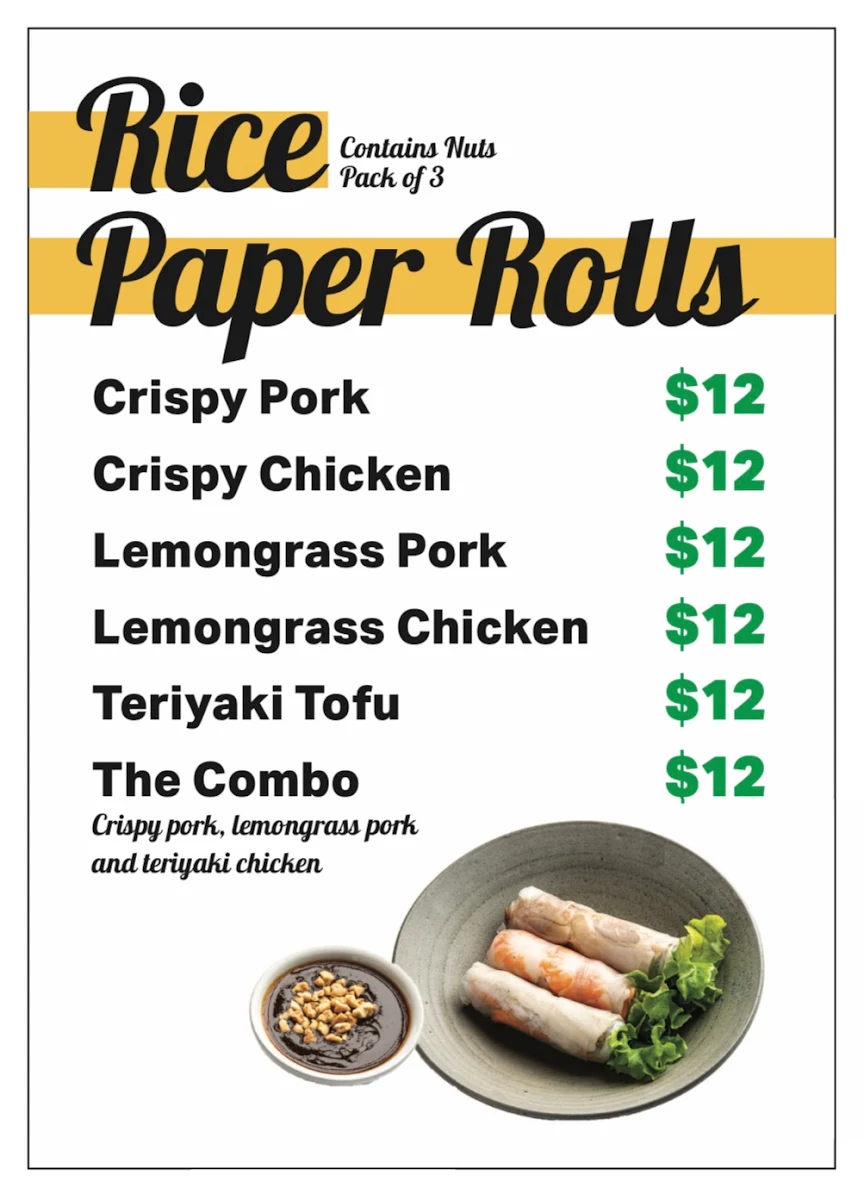 Menu, Mr Bui Banh Mi & more