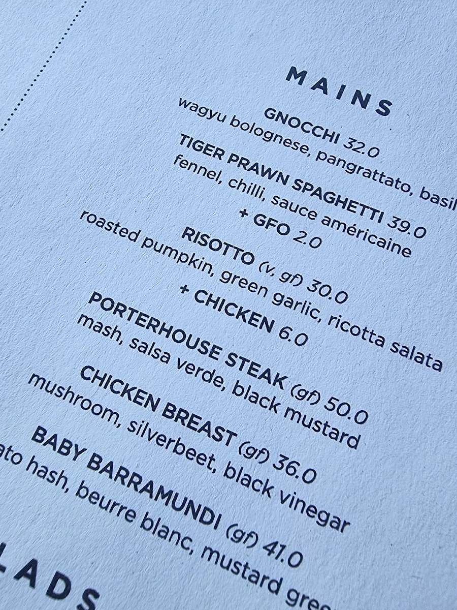 Menu, Mr McCracken
