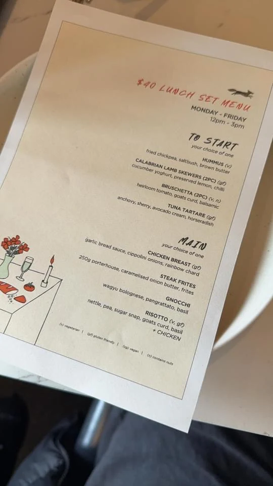 Menu, Mr McCracken