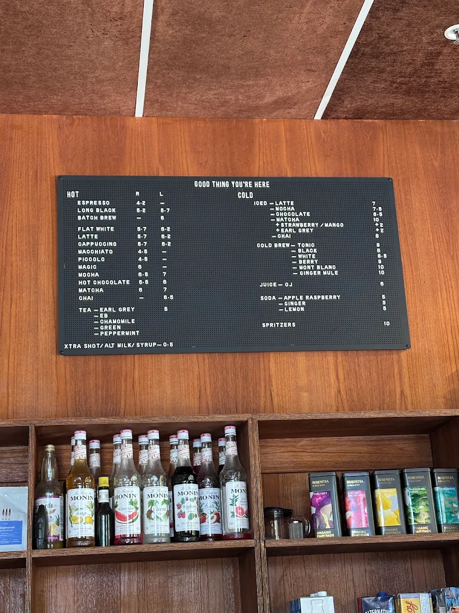 Menu, Good Thing Cafe