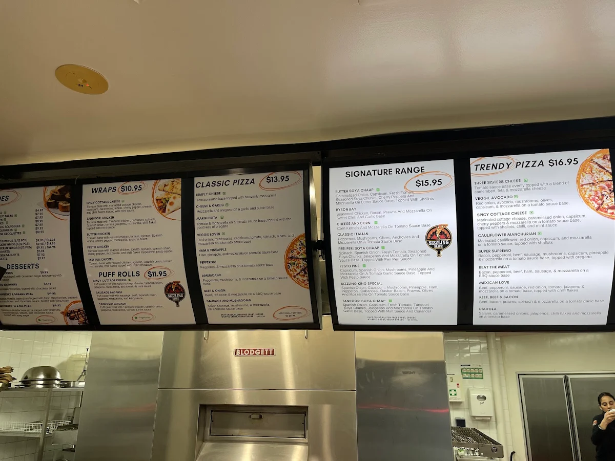 Menu, Sizzling Slice Hornsby