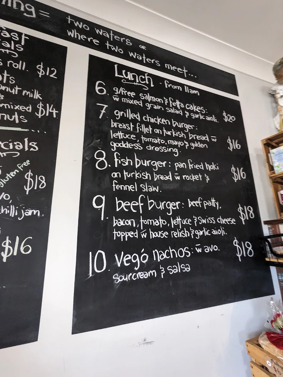 Menu, Wooli Wooli Cafe