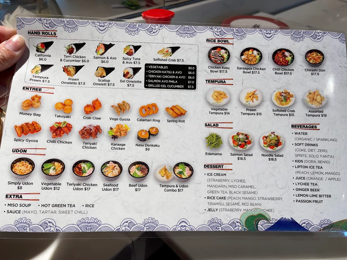 Menu, Sushi Crew Brookvale