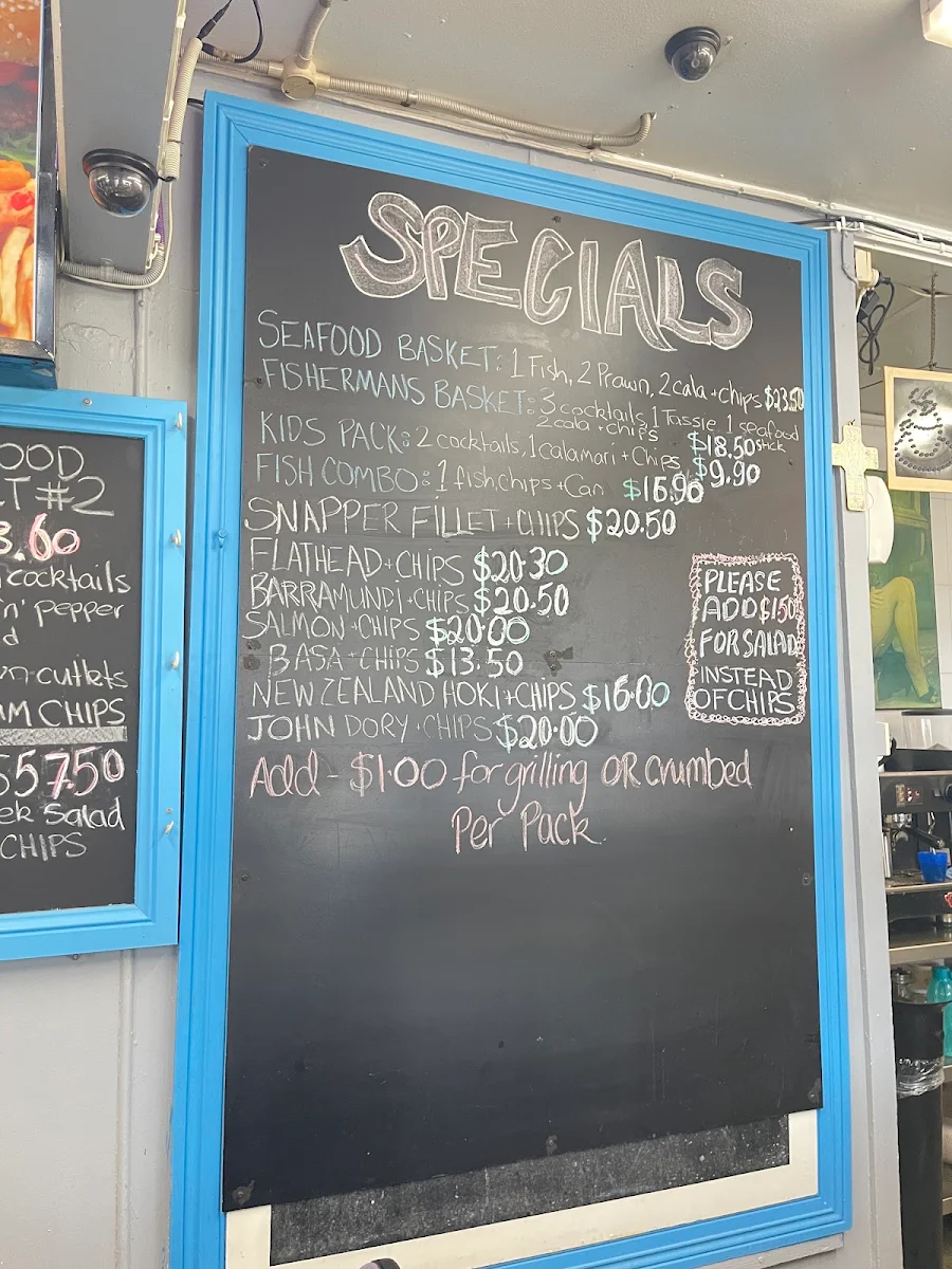 Menu, Legendary Fish & Chips