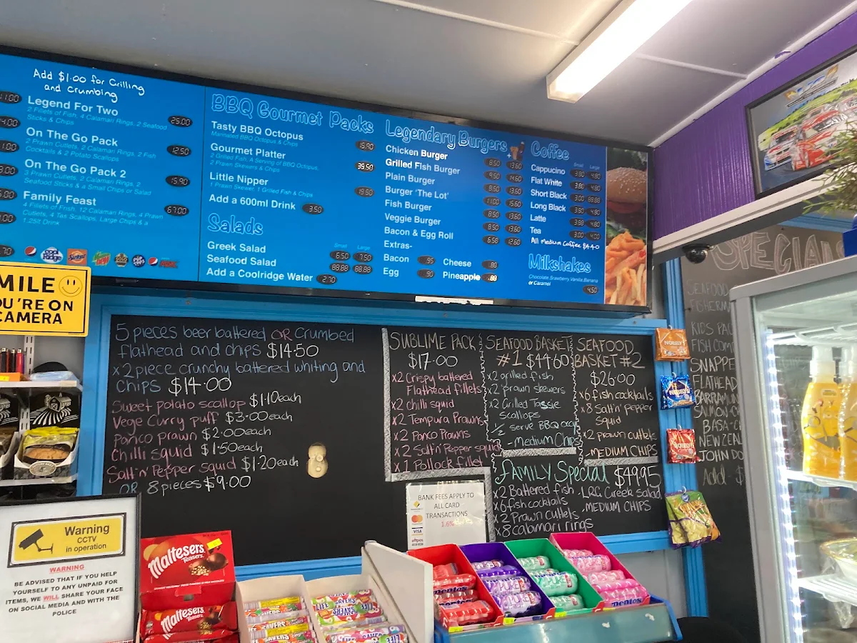 Menu, Legendary Fish & Chips
