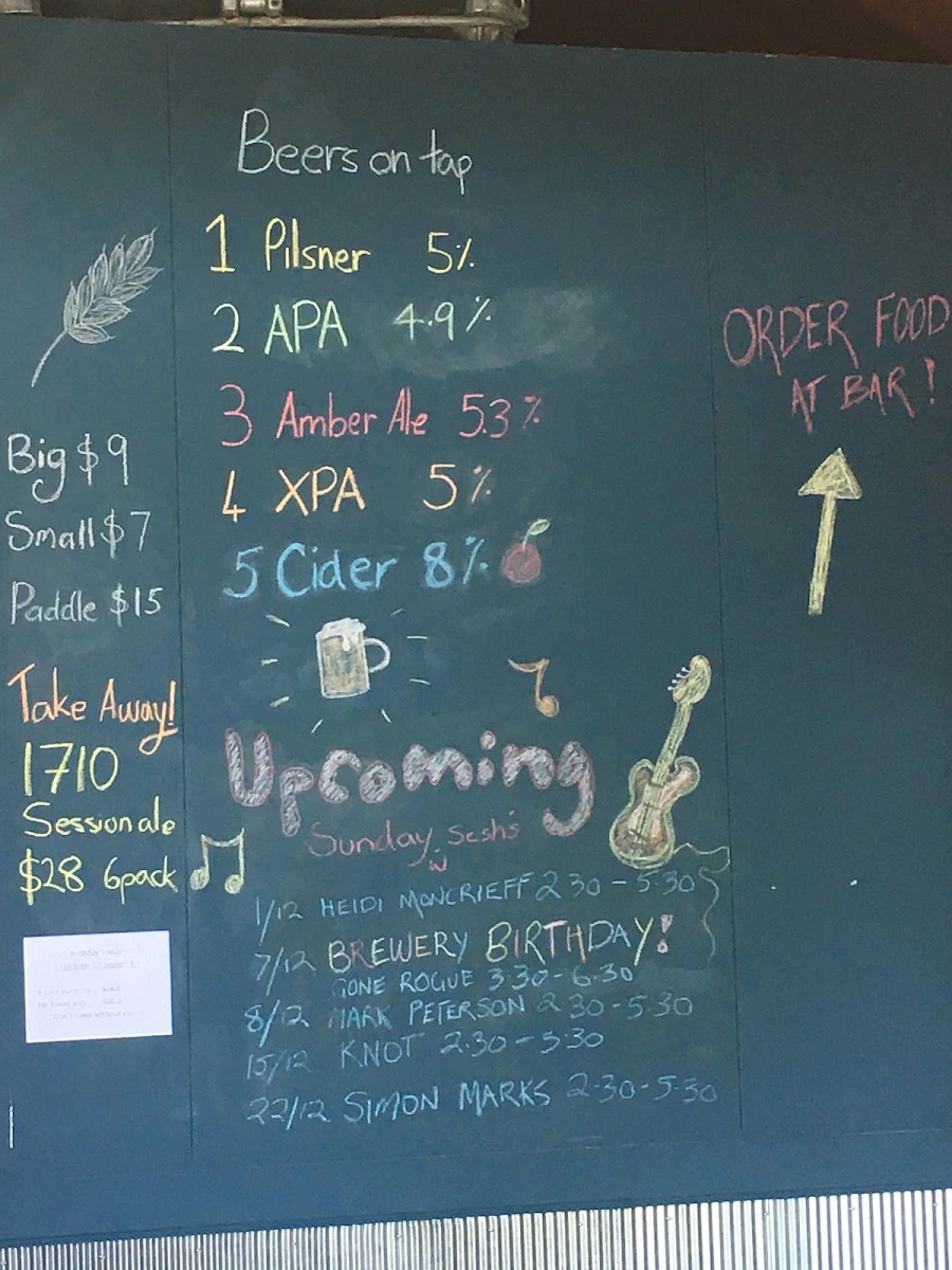 Menu, Morrisons Winery and Restaurant
