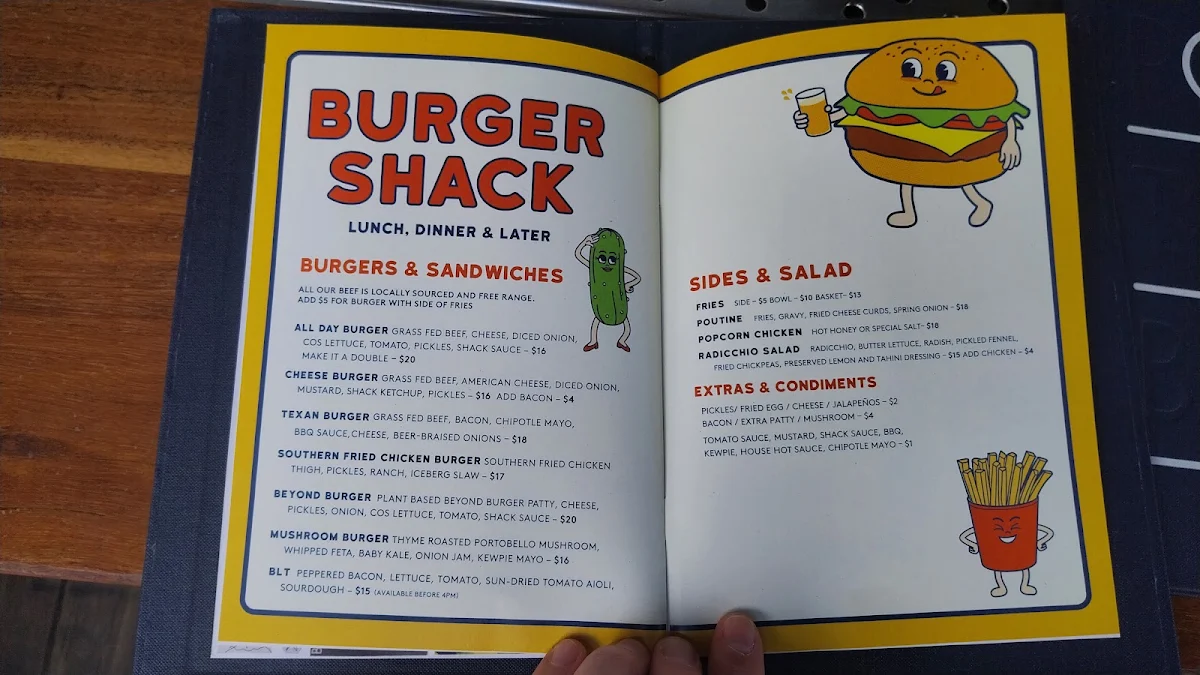 Menu, Rooftop Bar