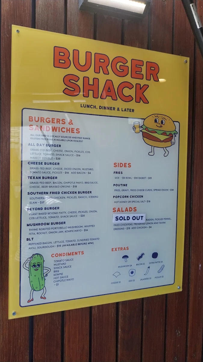 Menu, Rooftop Bar