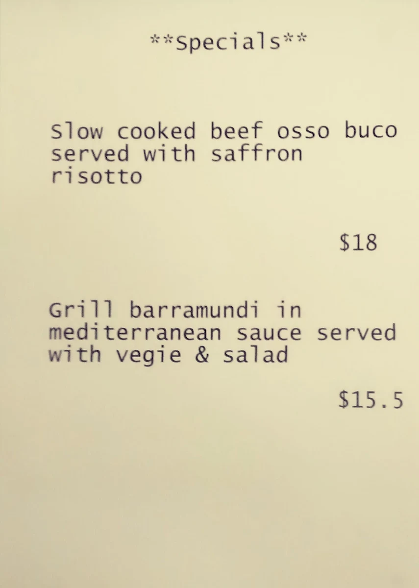Menu, King & Spoon