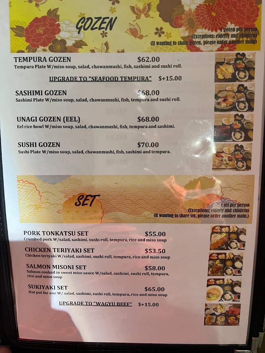 Menu, Donto Sapporo Japanese Restaurant