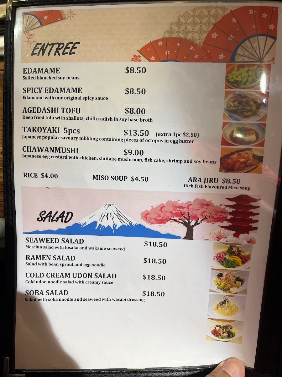 Menu, Donto Sapporo Japanese Restaurant
