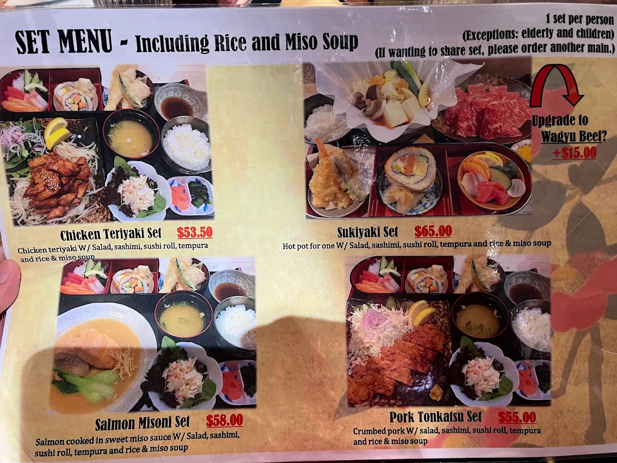 Menu, Donto Sapporo Japanese Restaurant