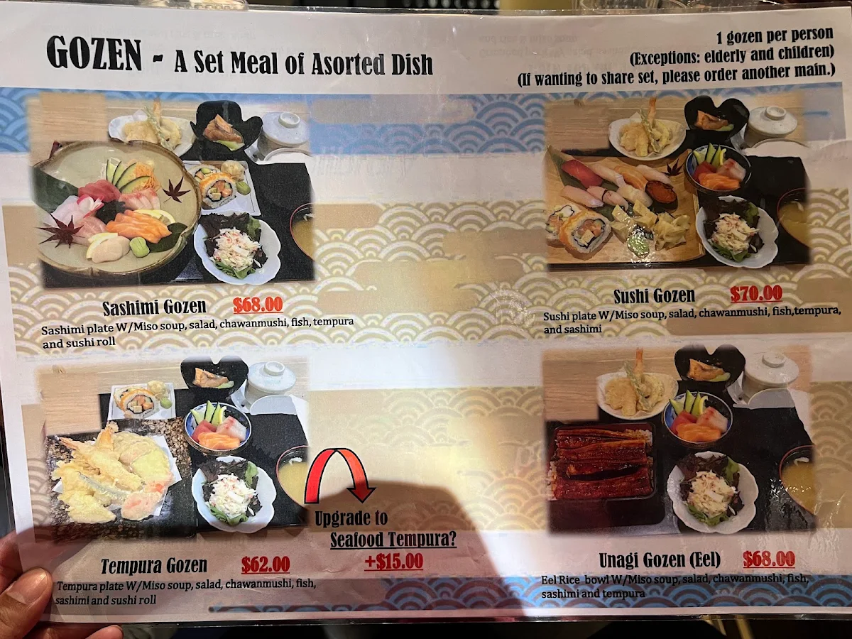 Menu, Donto Sapporo Japanese Restaurant