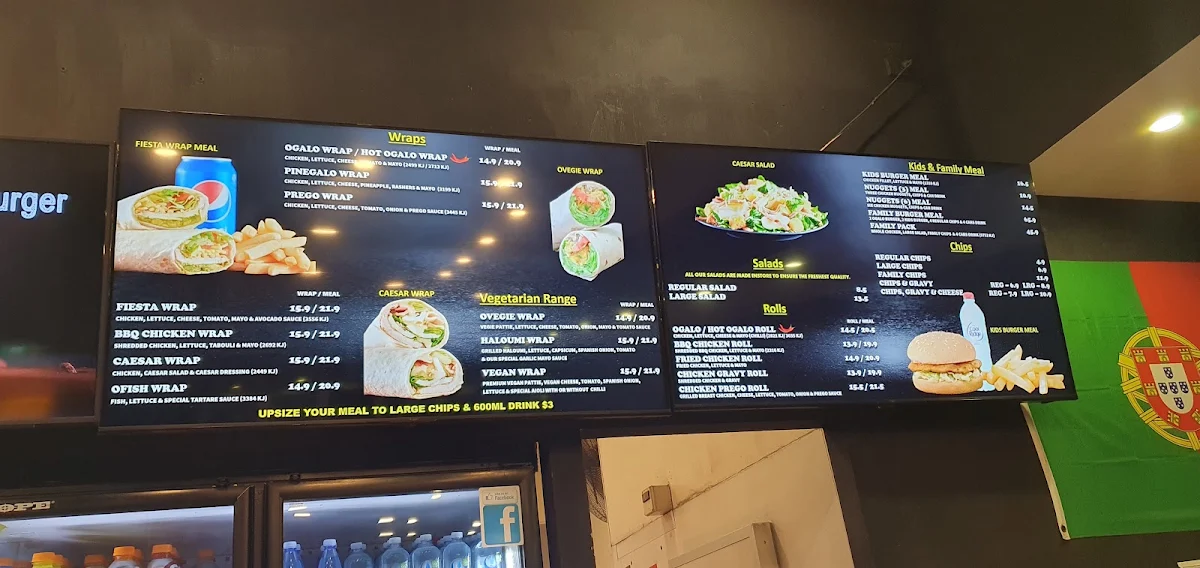 Menu, Ogalo City Sydney