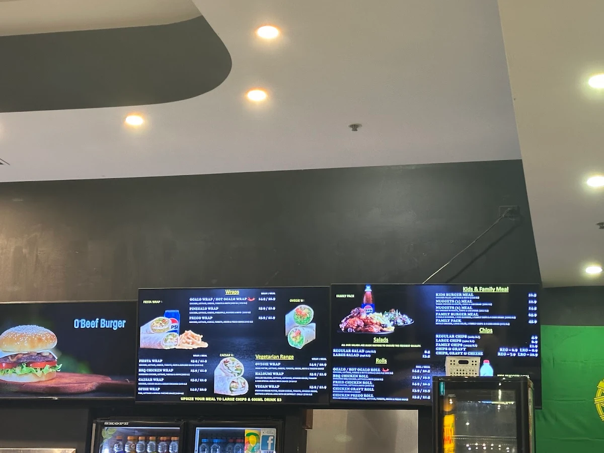 Menu, Ogalo City Sydney