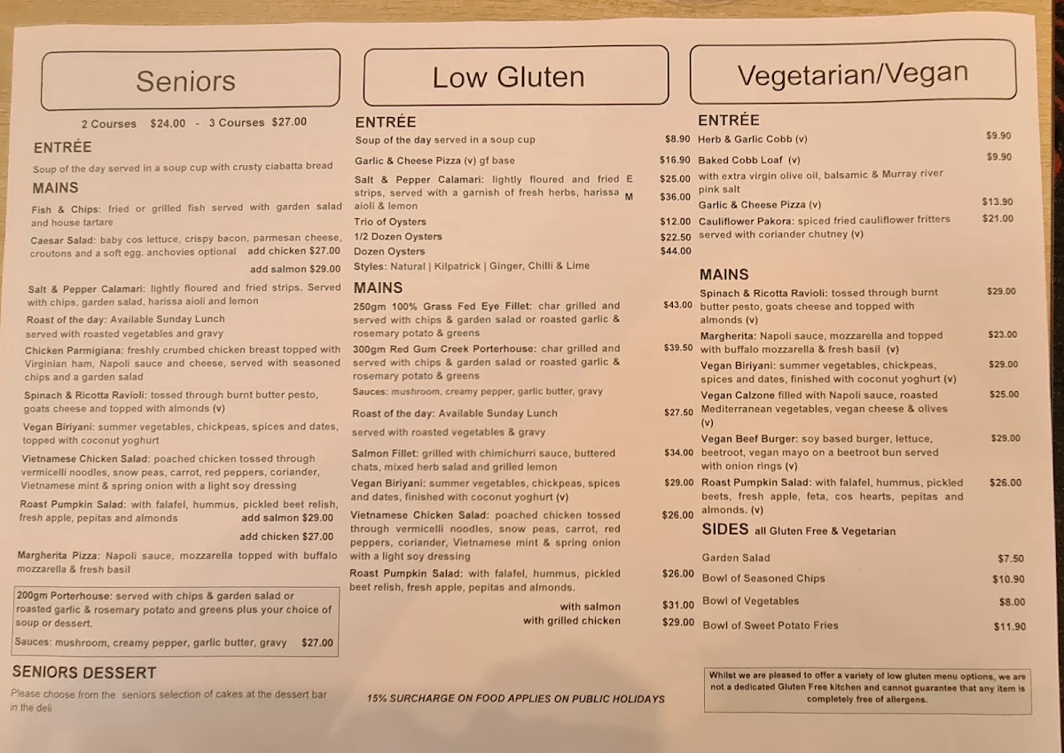 Menu, The Dava Hotel