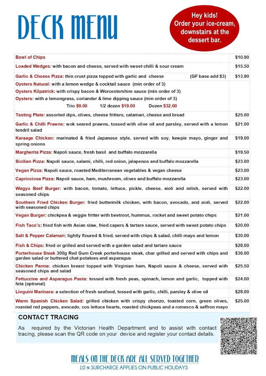 Menu, The Dava Hotel