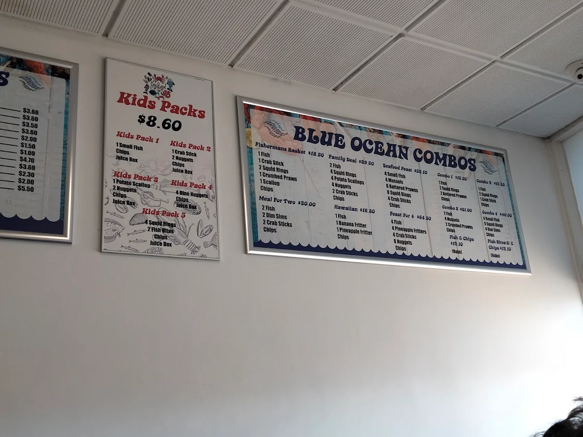 Menu, Augusta Fish & Chips