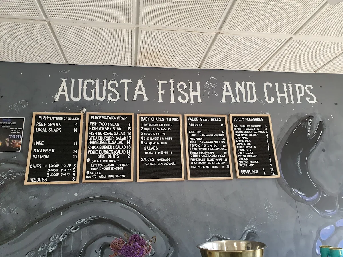 Menu, Augusta Fish & Chips