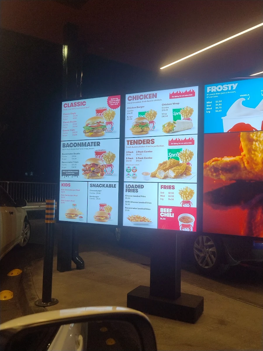 Menu, Wendy's Dandenong South