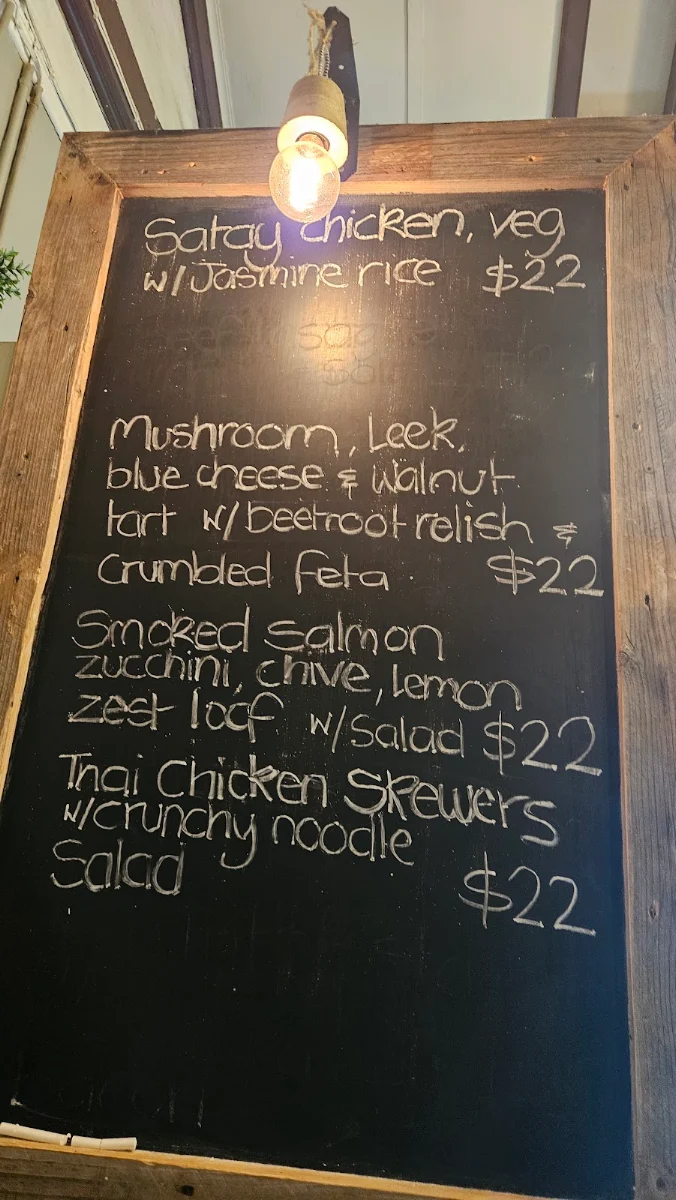 Menu, The Red Door Narrandera