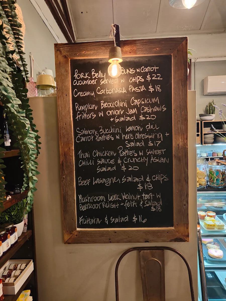Menu, The Red Door Narrandera