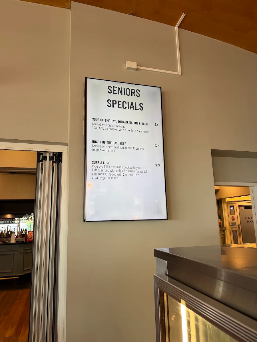 Menu, Kirks on the Esplanade