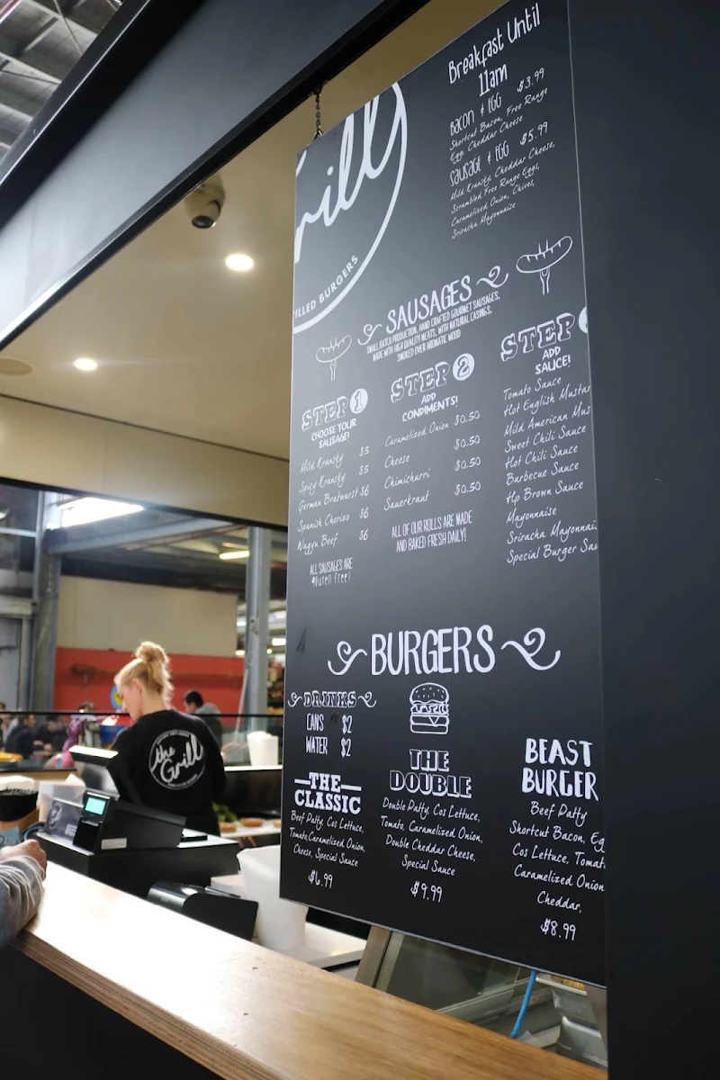 Menu, The Grill