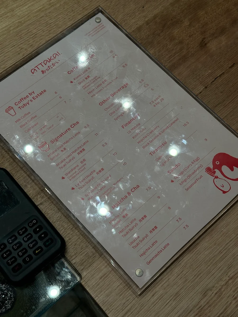 Menu, Attakai Garden