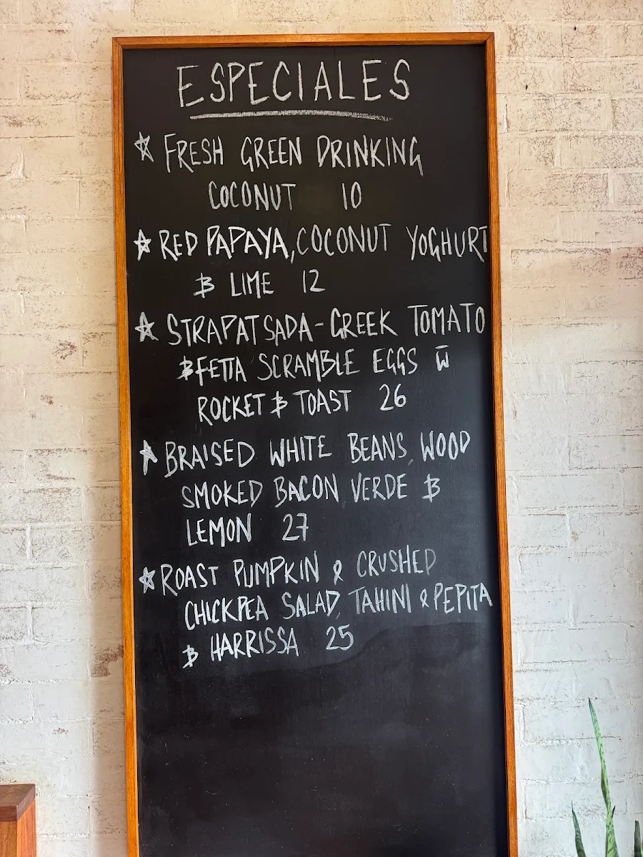 Menu, High Life