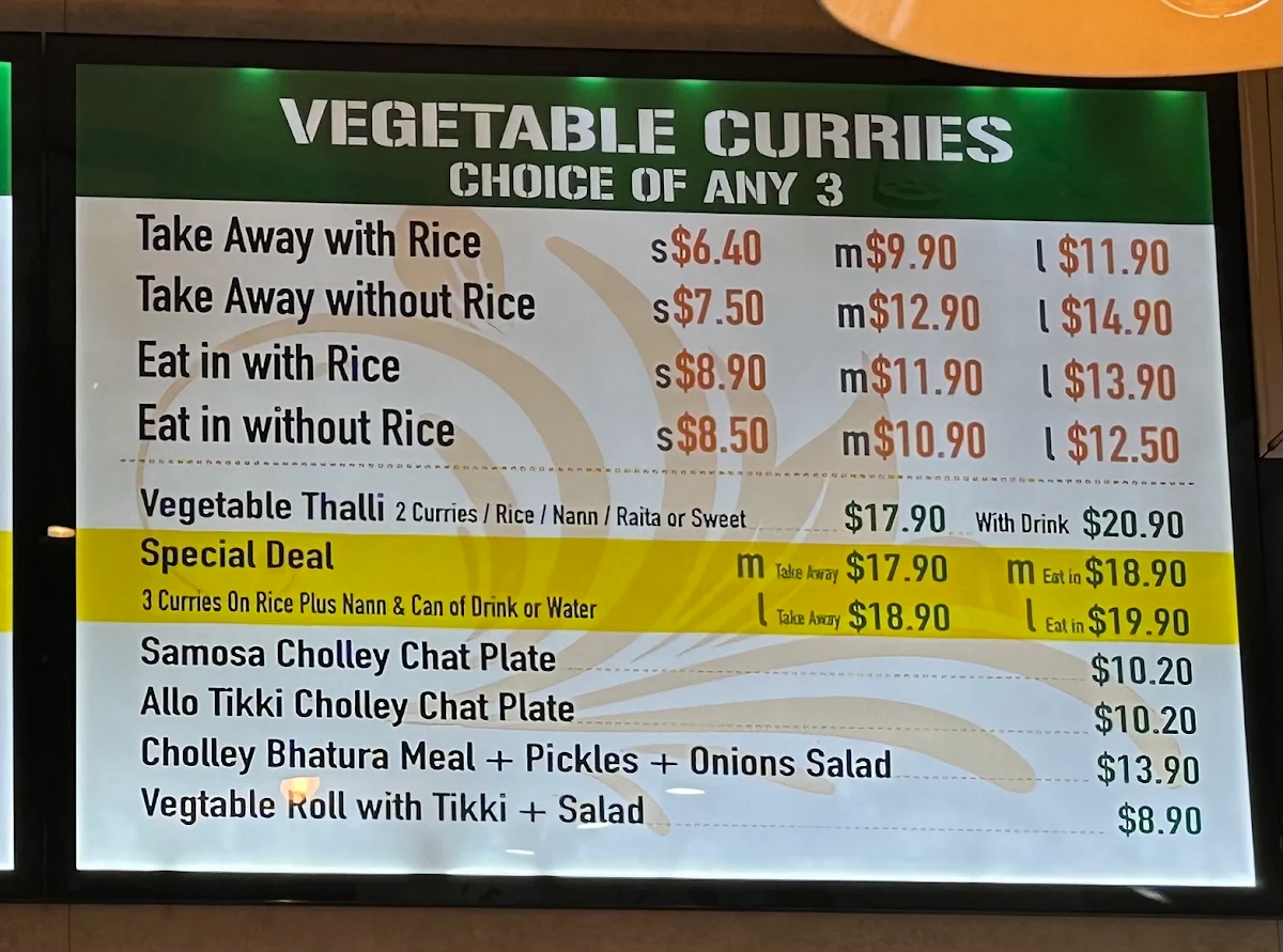 Menu, North Indian Cuisine