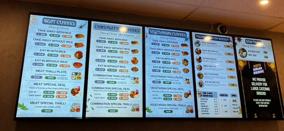 Menu, North Indian Cuisine