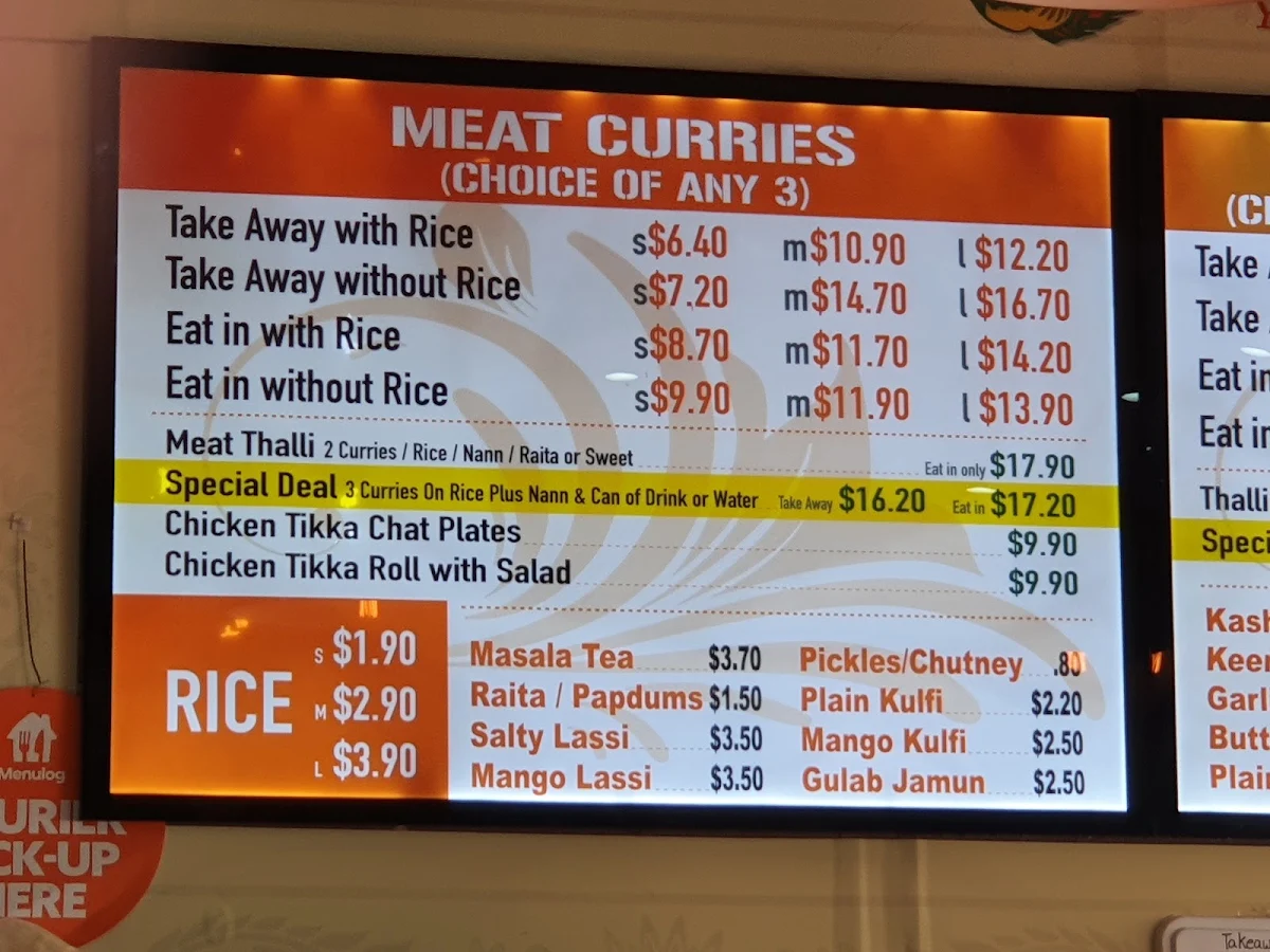 Menu, North Indian Cuisine