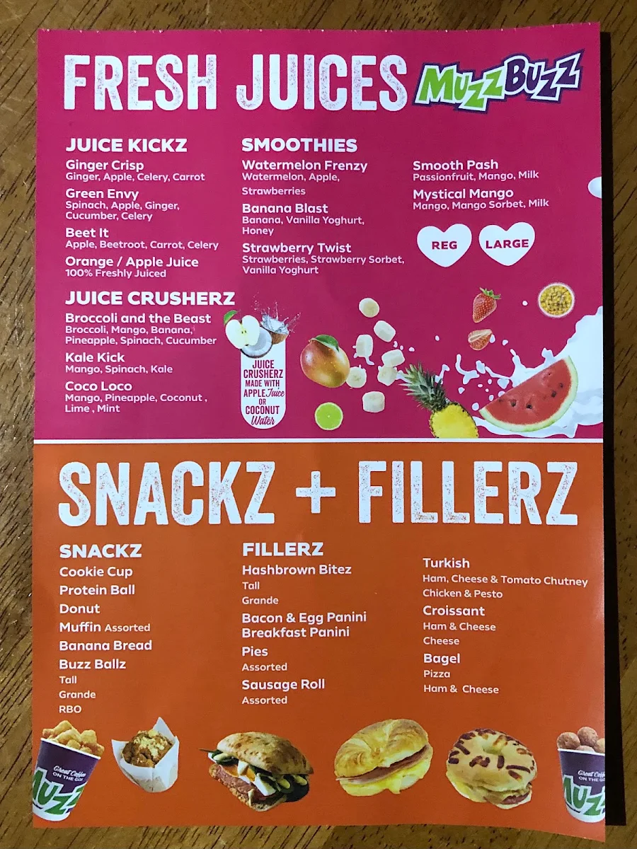 Menu, Muzz Buzz - Yokine