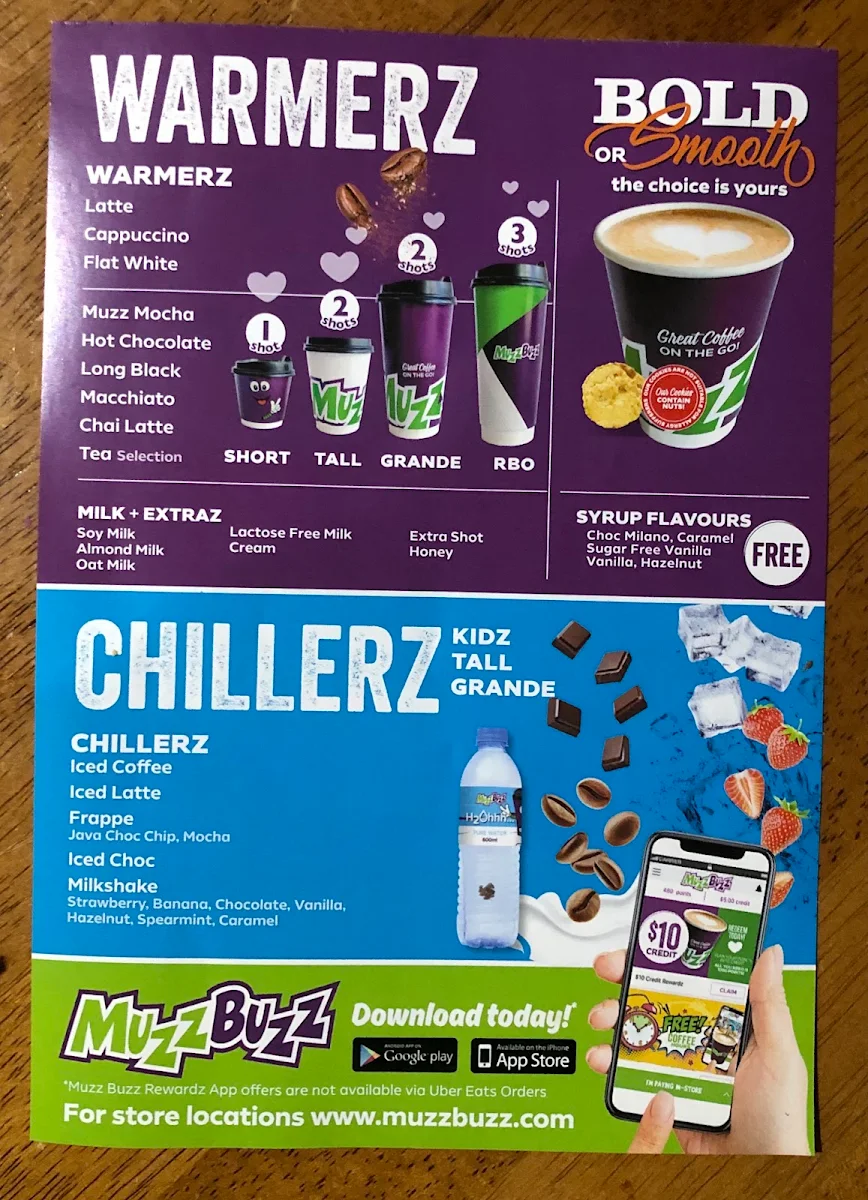 Menu, Muzz Buzz - Yokine